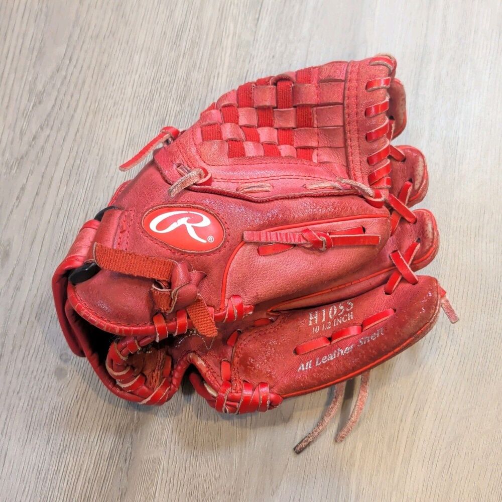 RAWLINGS Youth 10.5" Highlight Series Baseball GLOVE RIGHT HAND THROW H105S Red